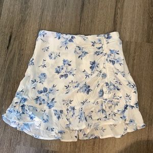 flower printed skort